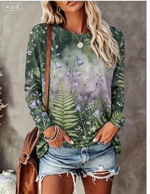 Blouses - Maglietta a Maniche Lunghe da Donna
