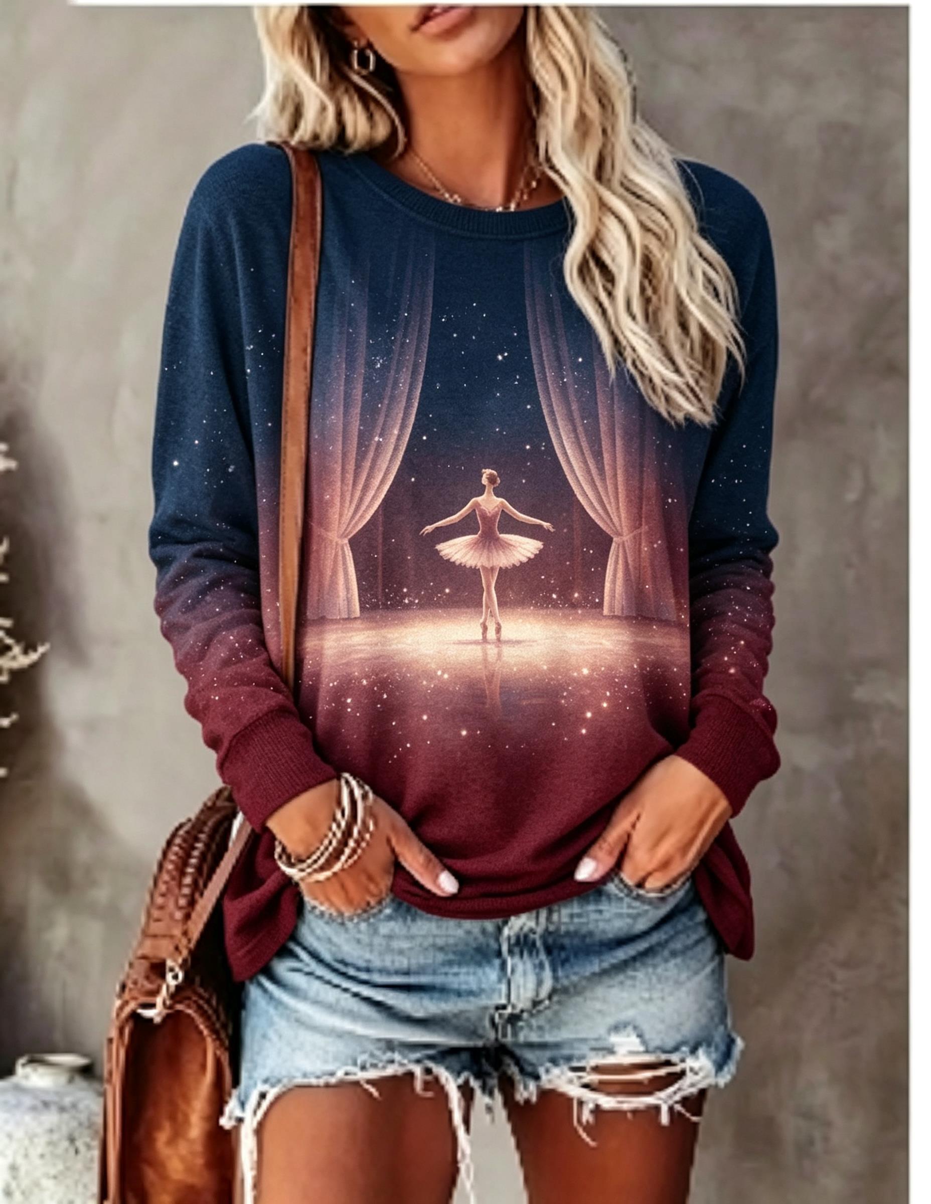 Blouses - Maglietta a Maniche Lunghe da Donna