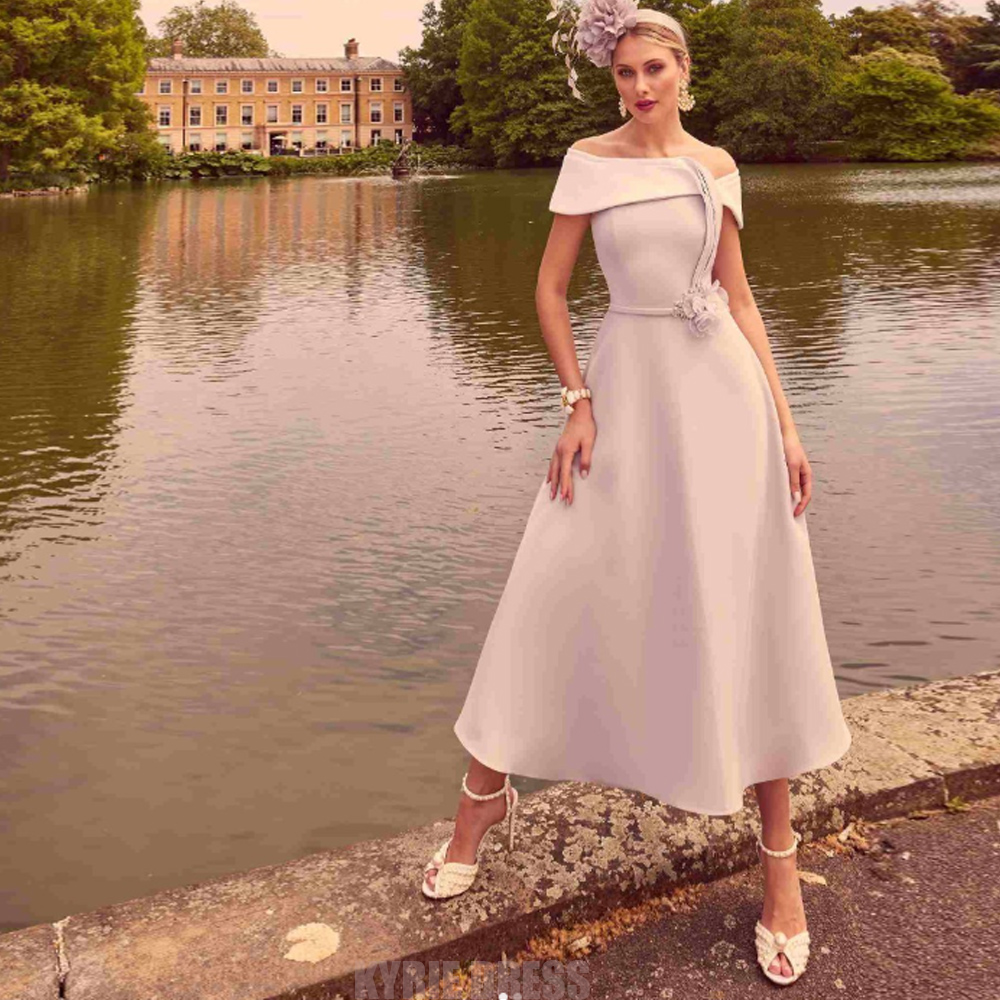 Elegant Satin Evening Gown Split - Elegante abito da madre della sposa