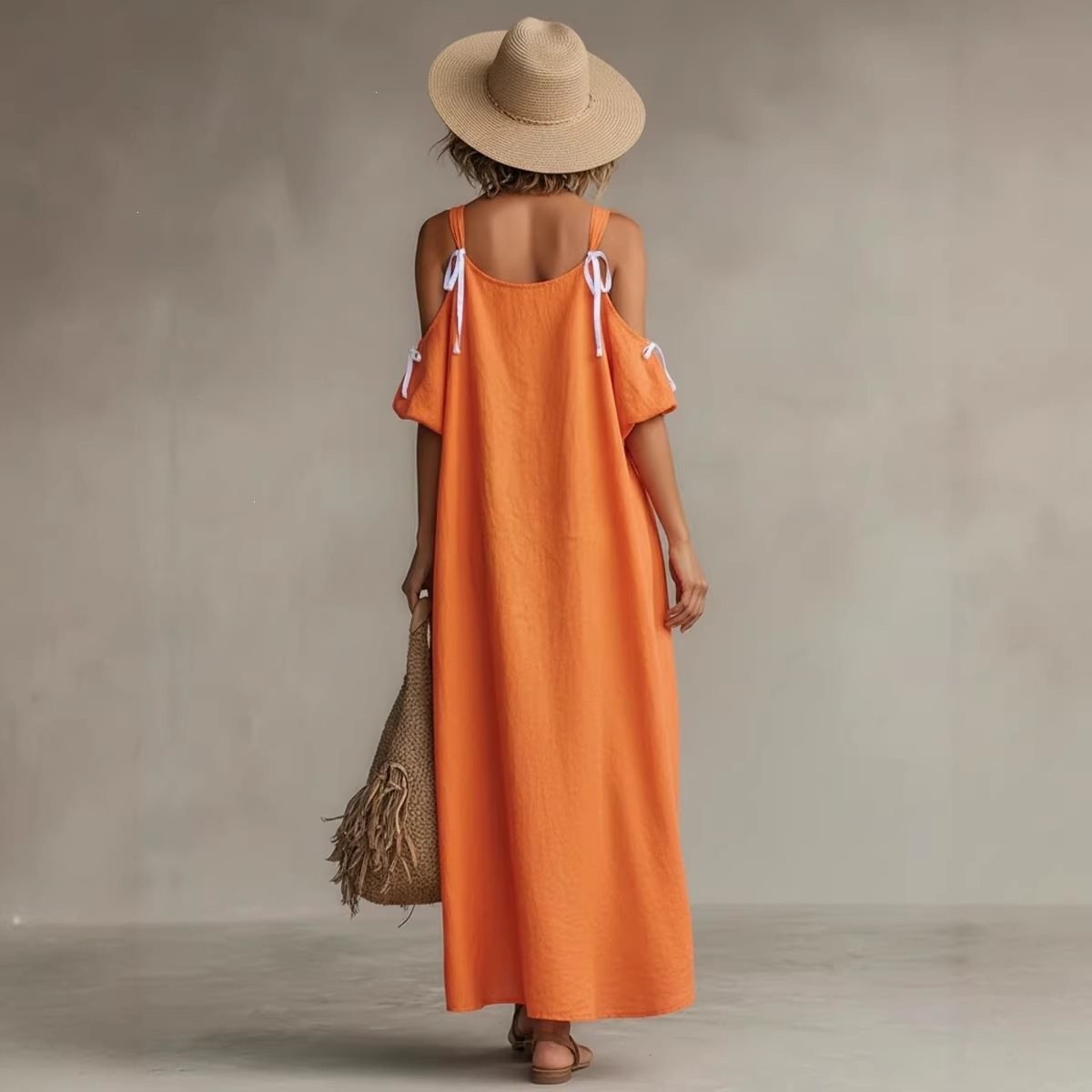 Abito Estivo da Donna con Mani - Off Shoulder Puff Sleeve Sundress recensione e prezzo