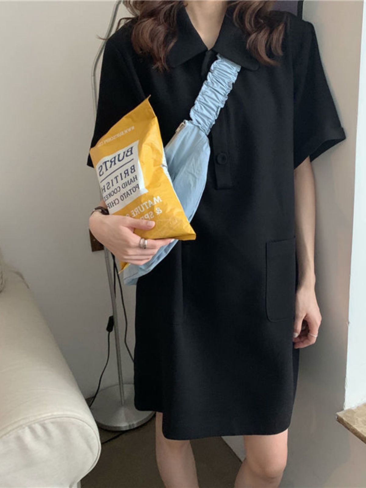 Abito a Linea A Taglie Grandi  - Korean Style A Line Shirt Dress recensione e prezzo