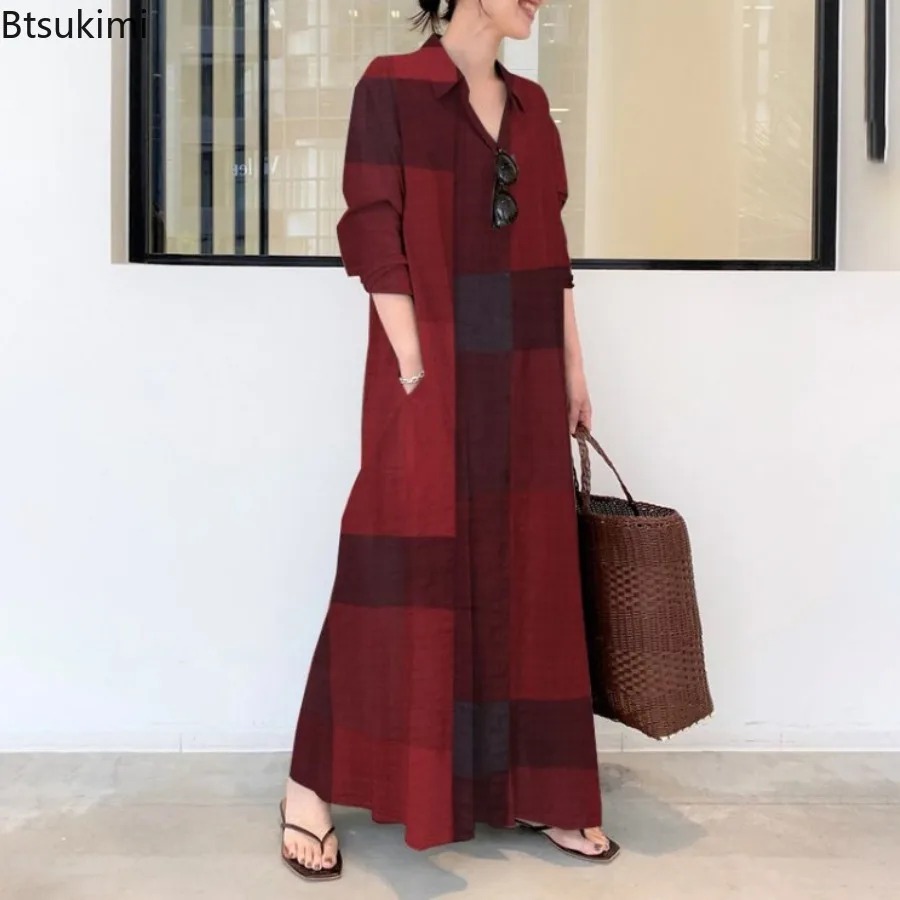 Nuovo Abito Camicia alla Moda  - Casual Loose Linen Shirt Dress recensione e prezzo