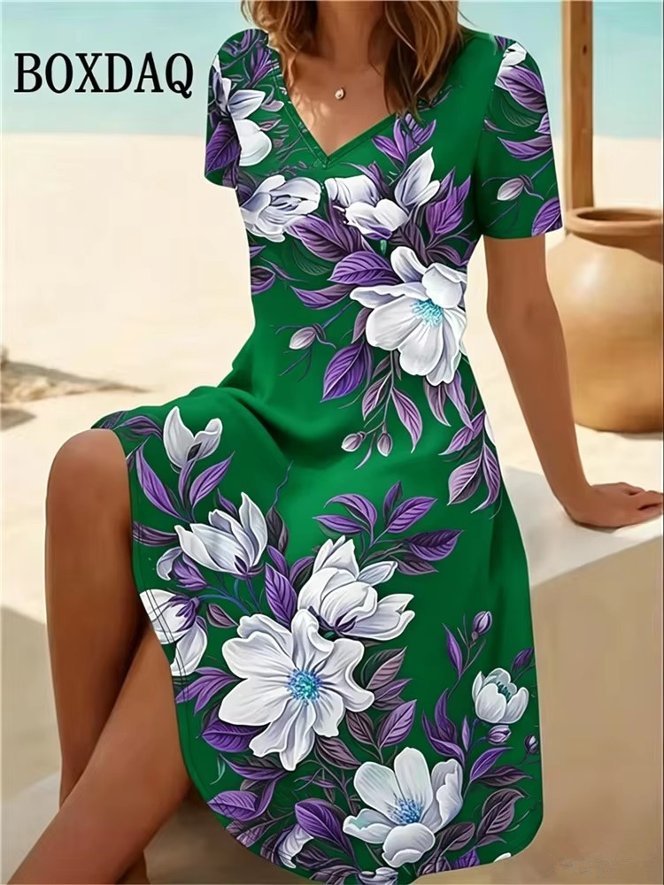 Abiti da donna taglie forti 6X - Boho Summer Beach Maxi Dress recensione e prezzo