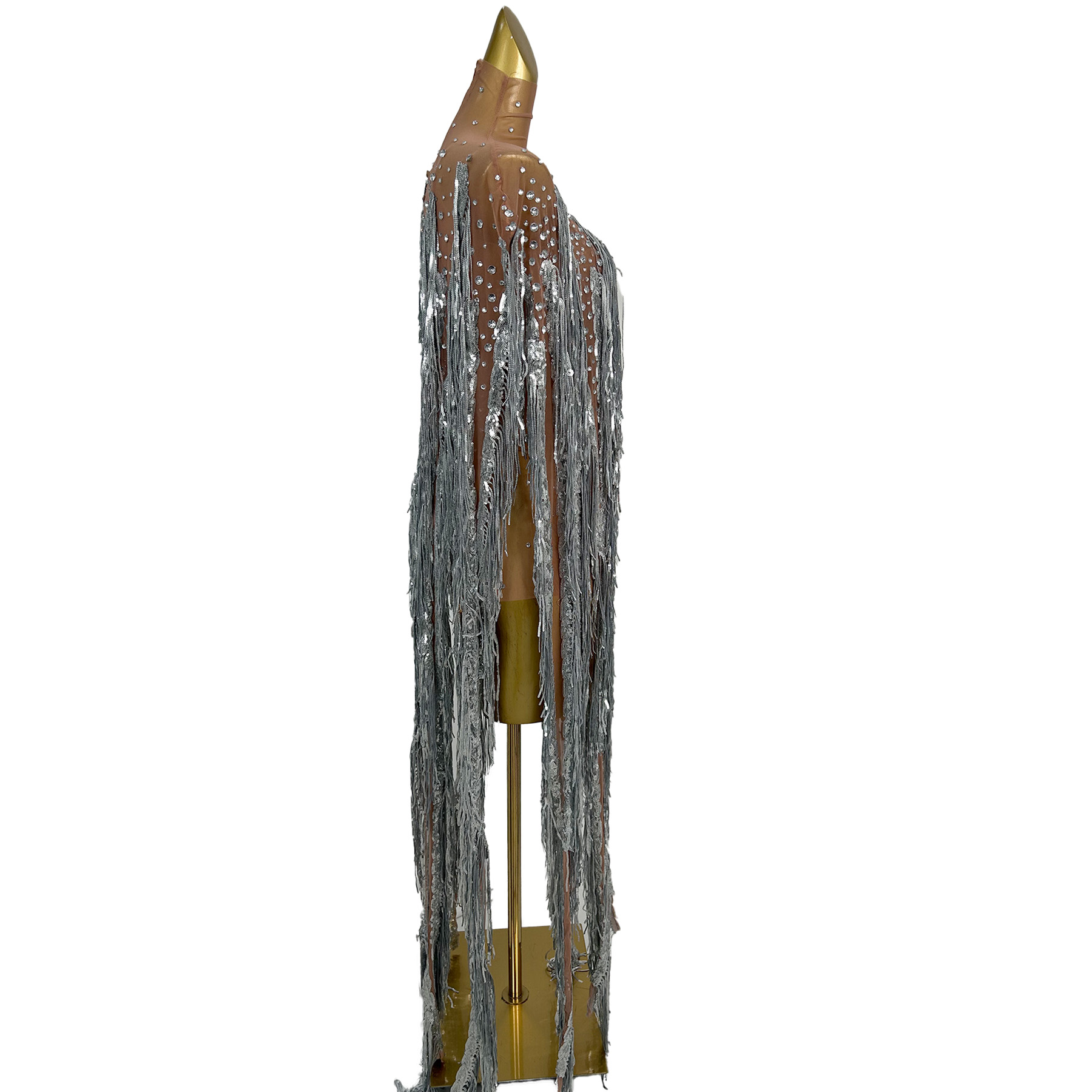 yusanBar Abito in rete traspar - Sparkly Rhinestone Club Party Dress recensione e prezzo