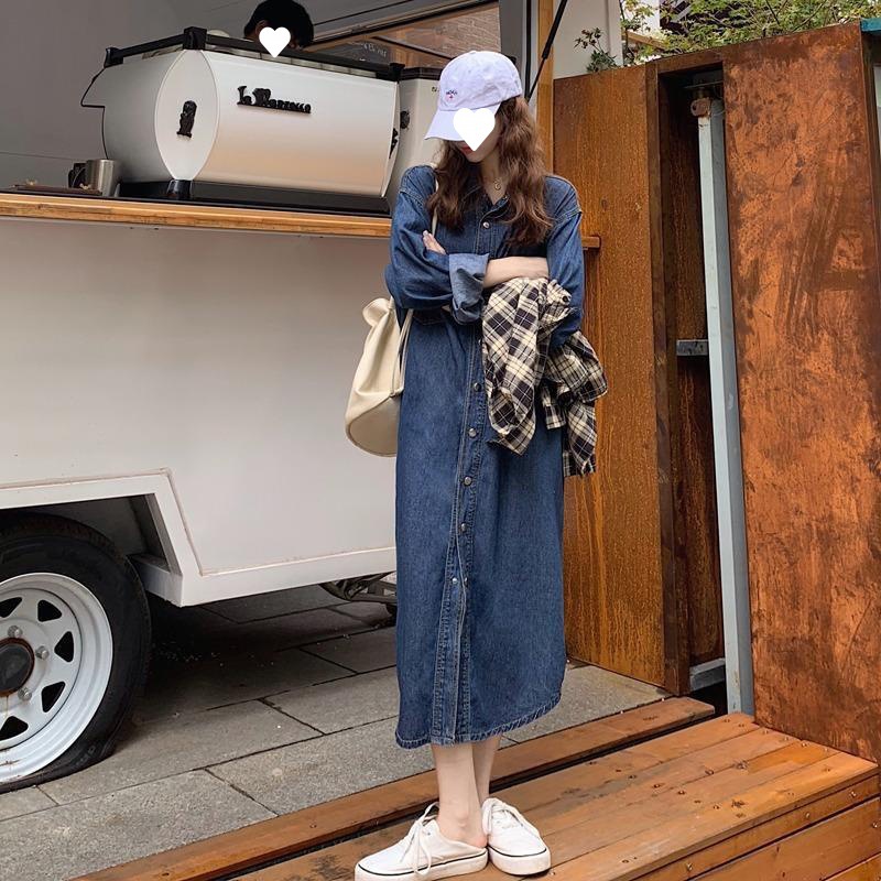 Nuovo Abito Camicia in Denim d - Korean Style A Line Shirt Dress recensione e prezzo