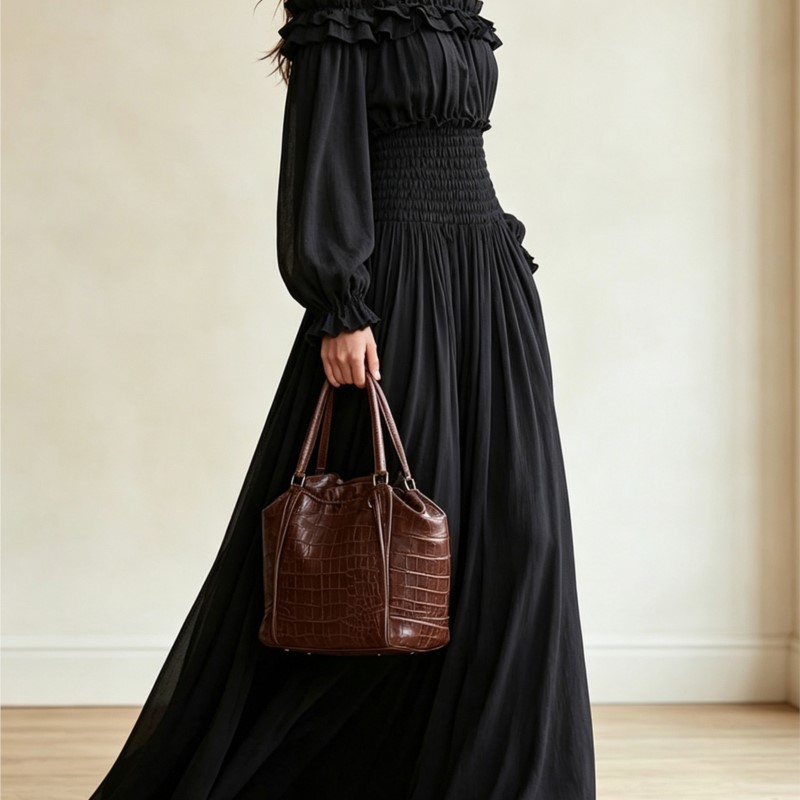 Abito lungo da donna con spall - Off Shoulder Puff Sleeve Sundress recensione e prezzo